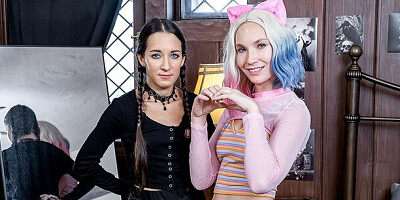 Stripping smut with ingenious Claire Roos and Freya Von Doom from Mylfed