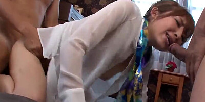 Horny Gives A Blowjob To A Lucky Guy In This Jav Pin Featuring A Sexy, Bare Asian Doll - Shiina Hikaru, Hikaru Shiina And Lady B