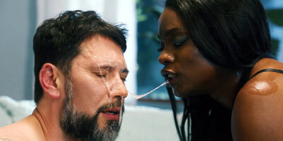 Guy find wife and her bff in fetish gear