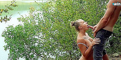 Hiking Ended With A Public Hard Fuck And A Cumshot On Big Tits