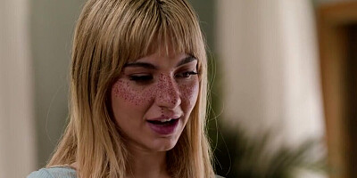 Sexy MILFs team up to get their housemaid's tight pussy