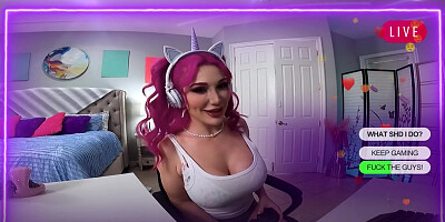 Lily Lou, Mick Blue And Scott Nails - Provocative Streamer Loves Unicorns And Cocks