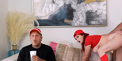 Charles Dera tries to fuck Odette Fox while watching baseball