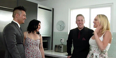 Voluptuous blonde wife fucks her hubby's best friend