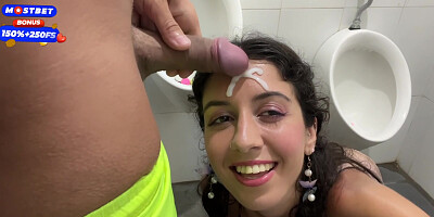 Katty West - Crazy Cumwalk On Public Waterfall Full Of People Blowjob In Public Toilet