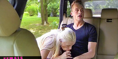 Blonde with great tits and ass give a guy FULL SEX -