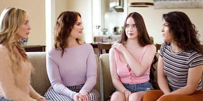 Beautiful ladies have a good time in a special female orgy