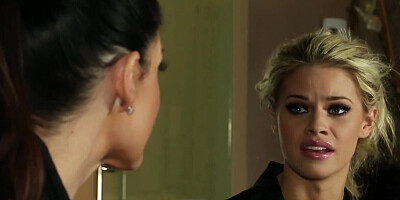 Cute blonde masseuse fucks her client's pussy during nuru