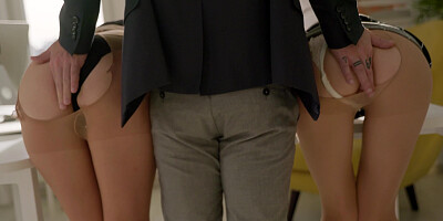 Sexy Sata Jones and Tiffany Tatum please the boss