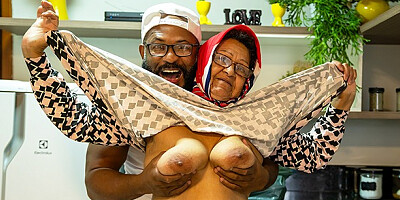 73 Years old bbw mom BBC ass stretched
