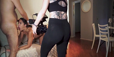 Deep Throat Queen Backstage Show 7 Min With Nuria Millan, Throat Bulge And Andy Sorrentino