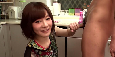 Airi Miyazaki In Sucks Penis In The Living Apartment And Gulps - Handsome Threesome!