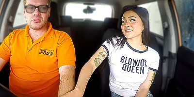 Rae Lil Black BLOWJOB QUEEN sucks cock in a car wash -