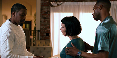 MILF Olive Glass has sex with her husband and his friend