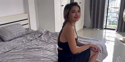 Foreign cum is going to keep her pussy as wet as possible