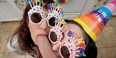 Dark-haired slut Tifa Quinn and Melody Mynx get pounded in POV