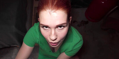 Redhead bimbo Kaira Love gives up her tight pussy for some cash