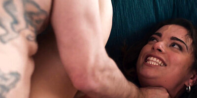 Short brunette cheats on her partner with his friend