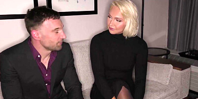 Blonde with short hair needs domination and cheating orgasms