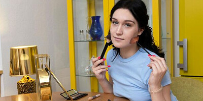 Nubiles.net featuring Lea Benolas's curly hair scene