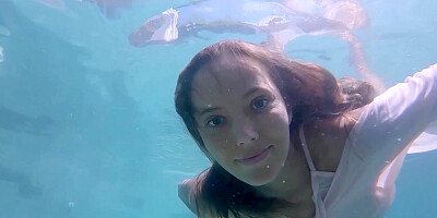 Princess Clover In Russian Teasing Under The Water