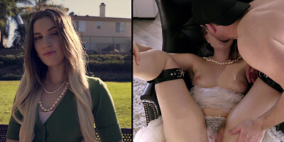 Spanking for sweet cutie Niki Snow and creampie