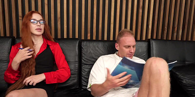 Nerdy Redhead Picks Getting Her Ass Fucked Over Homework