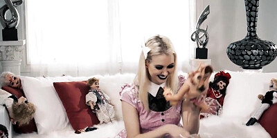 Chloe Cherry in edgy goth makeup gets fucked silly