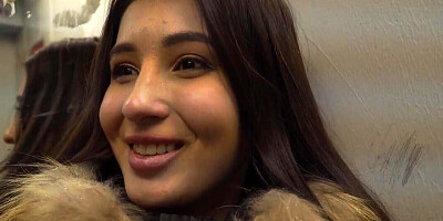 April Storm has her tight pussy explored from behind