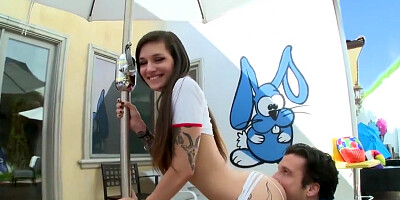 Butt Stuffing With Petite Cutie