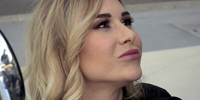 Passionate sex on a bike with hot blonde Madison A