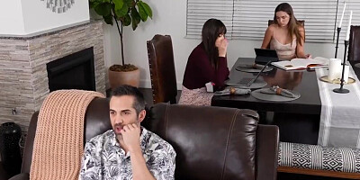 Stepmom and stepdaughter both appreciate freeuse sex