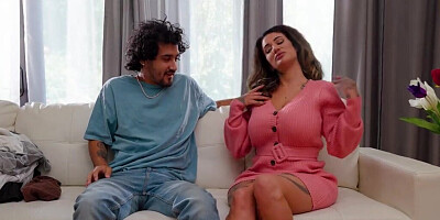 Stepmom with crazy tattoos and hot pussy gets screwed