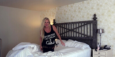 Solo masturbation on the floor from juicy Kelly Madison