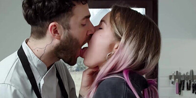 Sexy babe and her partner are making love together