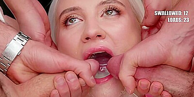 Lewd Tart Cum In Mouth Bukkake