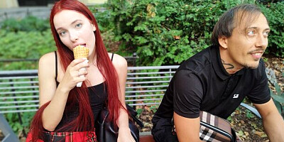 Easy-on-the-eyes Megan Murkovski's redhead action