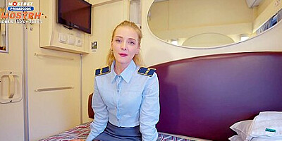 The Train Conductor Offered Vip Services That Included Her Pussy