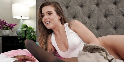BANGBROS - Pretty Babe Lucky Anne Offers Her Pussy To Her Hung Stepbrother To Fill With His Cum
