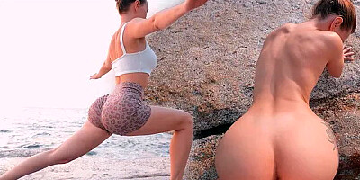 Yoga Bitch Learns the only Pose that Matters Face Down, Ass Up