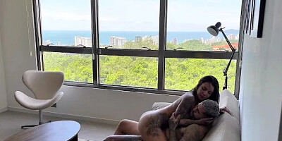 Foda Incrvel De Frente Pra O Mar, Gozei Muito Por Cima Dele