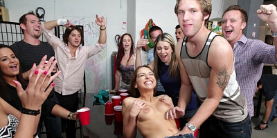 Endearing Sara Luvv's party action