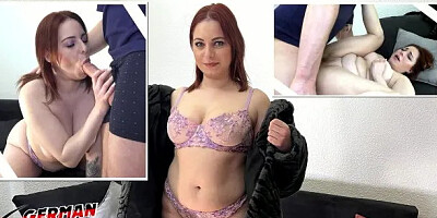 Curvy German Saggy Tits Girl Emma Fox Pick Up for Casting Fuck in Berlin