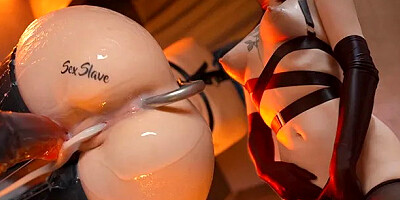 Tied and Creampied: Submissive Girl Bdsm Training with an Anal Hook