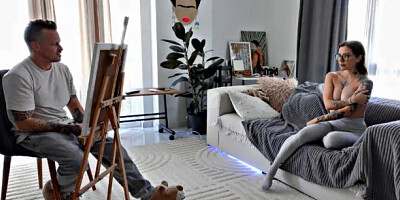 The Artist Stripped a Modest Model and Fucked Her Hard!