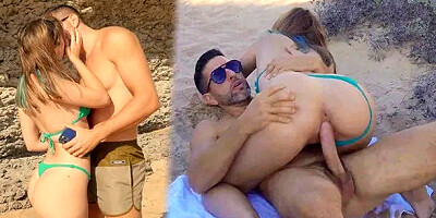 Hot White Bubble Butt Portuguese gets Picked Up in the Beach