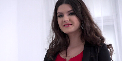 Spanking in the ass for hot secretary Francesca Dicaprio