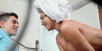 Raunchy Nurse Yasmina Khan Cheats Her Stress Away