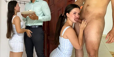 Girlfriend Surprises Her Boyfriend with Lunch after a Tiring Day at Work and ...