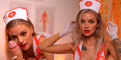Horny Nurse in Latex Gloves has Her Own Treatment Method
